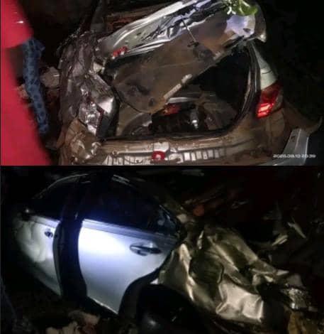 BREAKING: Car Driver Reportedly Escaped Death After Vehicle Rams Under Newly Completed Olodo Bridge Ibadan