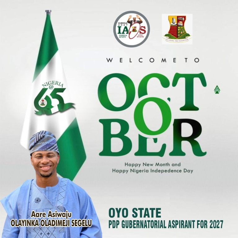 Nigeria At 65: Oyo Guber Hopeful, Aare Olayinka Segelu Congratulates Nigerians, Preaches Unity